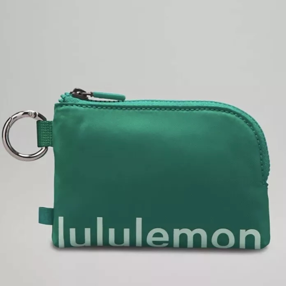 Lululemon Teal Clippable Card Coin Pouch